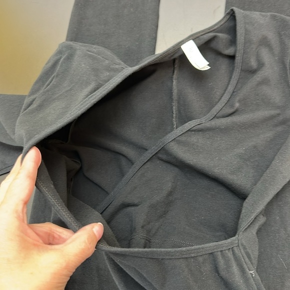 American Apparel Black Unitard Catsuit Jumpsuit Medium Bodycon Long Sleeve - Picture 5 of 16